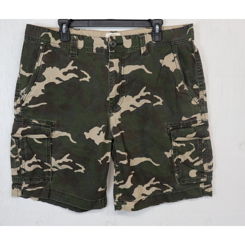 Vintage St. Johns Bay Cargo‎ Shorts Camo Size 38 Cotton Y2K